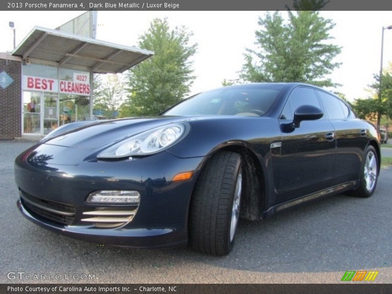 Dark Blue Metallic / Luxor Beige 2013 Porsche Panamera 4