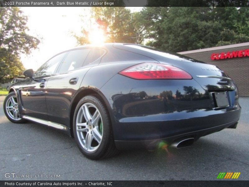 Dark Blue Metallic / Luxor Beige 2013 Porsche Panamera 4