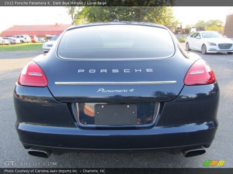 Dark Blue Metallic / Luxor Beige 2013 Porsche Panamera 4