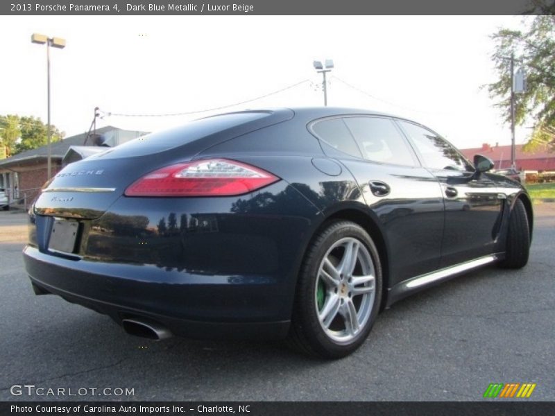 Dark Blue Metallic / Luxor Beige 2013 Porsche Panamera 4