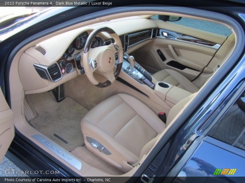 Dark Blue Metallic / Luxor Beige 2013 Porsche Panamera 4