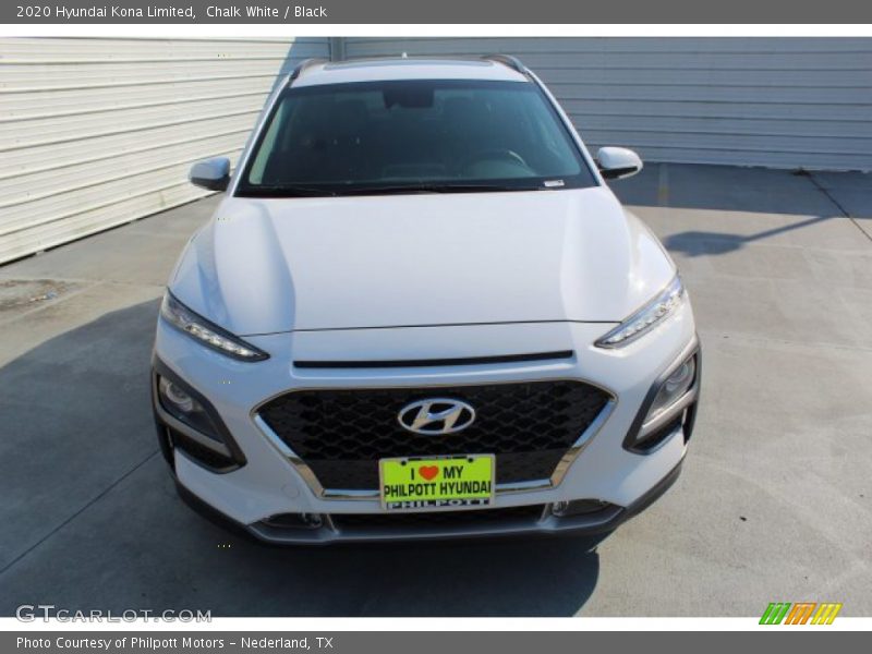 Chalk White / Black 2020 Hyundai Kona Limited