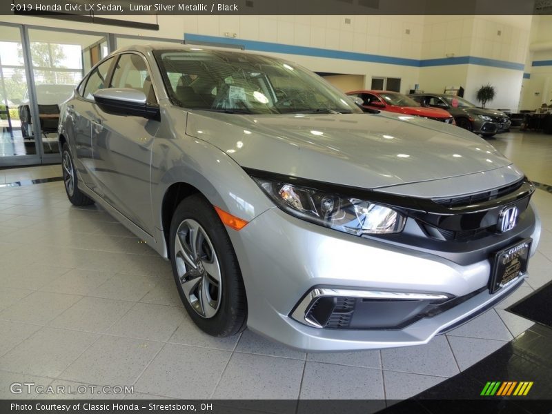 Lunar Silver Metallic / Black 2019 Honda Civic LX Sedan