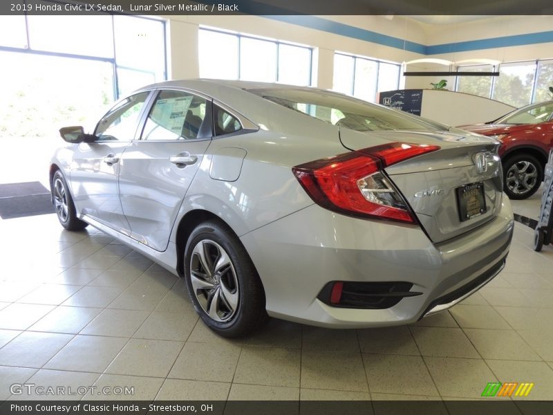 Lunar Silver Metallic / Black 2019 Honda Civic LX Sedan