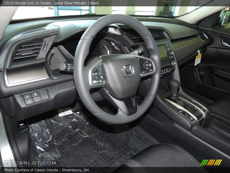 Lunar Silver Metallic / Black 2019 Honda Civic LX Sedan