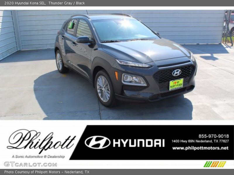 Thunder Gray / Black 2020 Hyundai Kona SEL