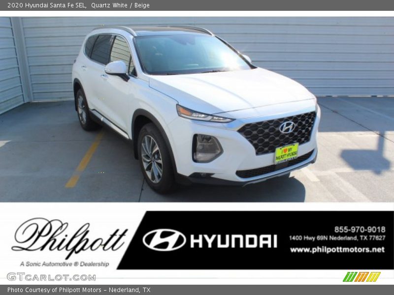 Quartz White / Beige 2020 Hyundai Santa Fe SEL