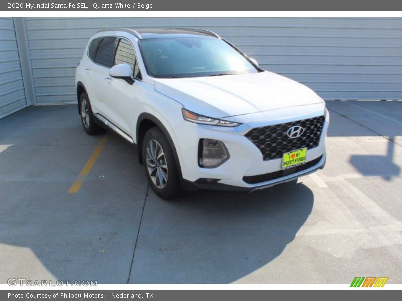 Quartz White / Beige 2020 Hyundai Santa Fe SEL