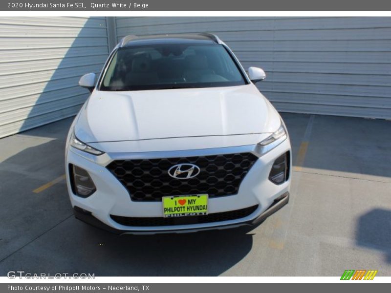 Quartz White / Beige 2020 Hyundai Santa Fe SEL