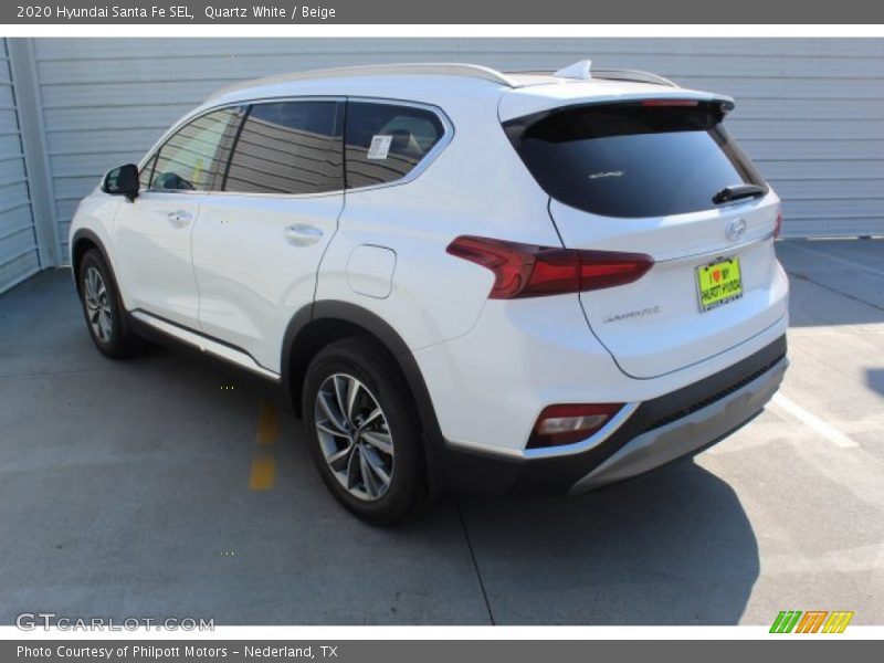 Quartz White / Beige 2020 Hyundai Santa Fe SEL