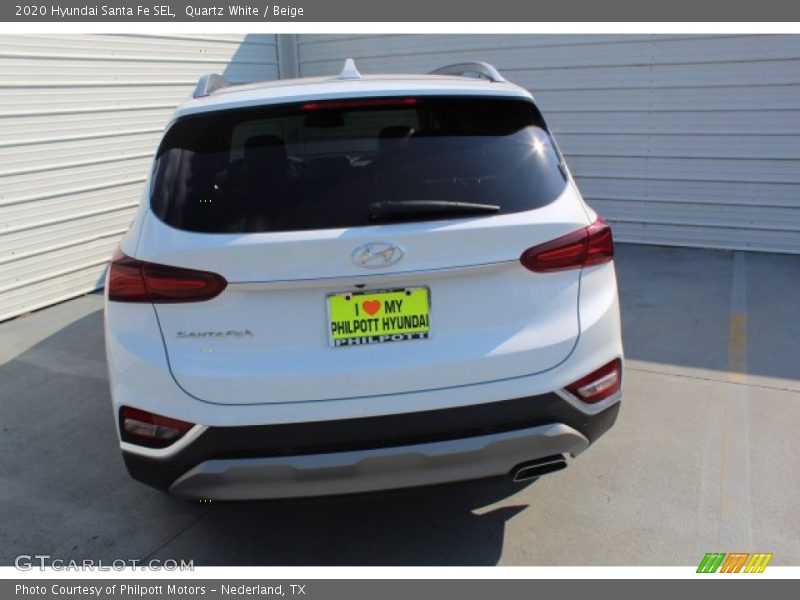 Quartz White / Beige 2020 Hyundai Santa Fe SEL