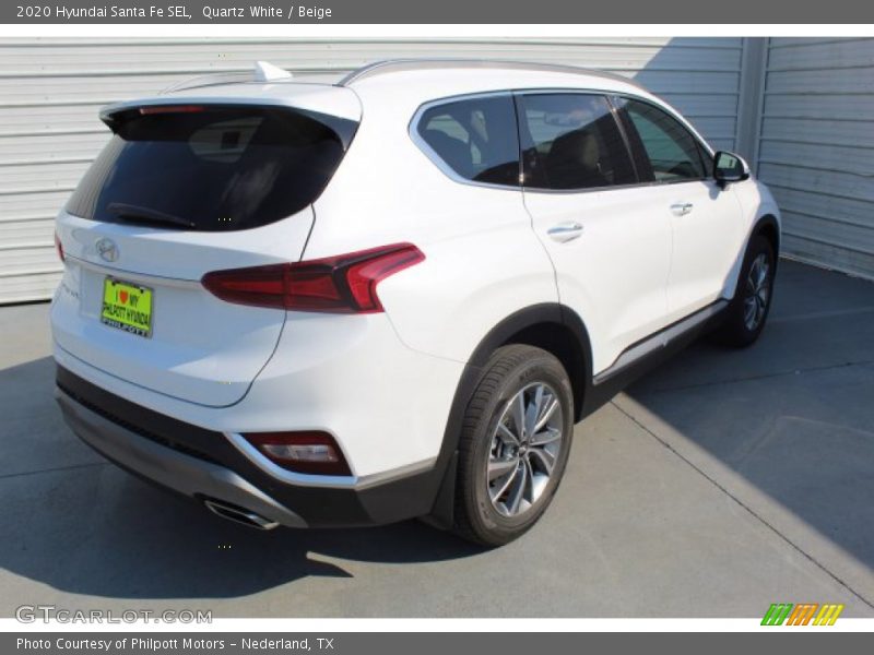 Quartz White / Beige 2020 Hyundai Santa Fe SEL