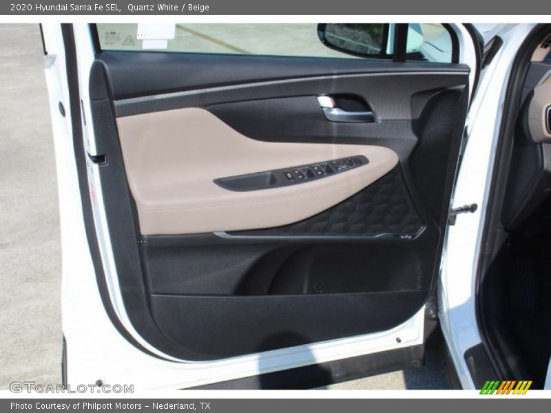 Quartz White / Beige 2020 Hyundai Santa Fe SEL