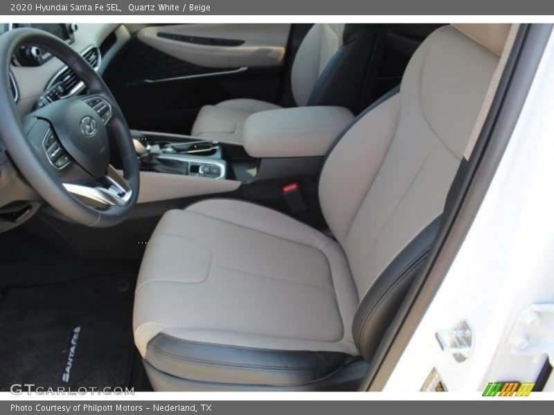 Quartz White / Beige 2020 Hyundai Santa Fe SEL