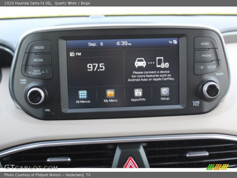 Quartz White / Beige 2020 Hyundai Santa Fe SEL