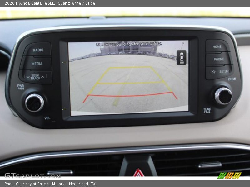Quartz White / Beige 2020 Hyundai Santa Fe SEL