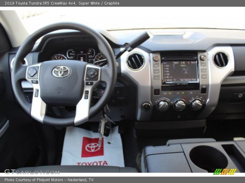 Super White / Graphite 2019 Toyota Tundra SR5 CrewMax 4x4