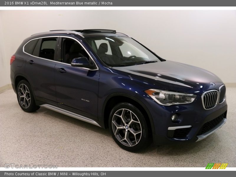 Mediterranean Blue metallic / Mocha 2016 BMW X1 xDrive28i