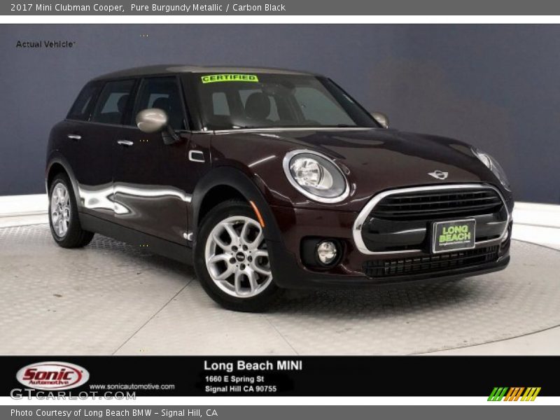 Pure Burgundy Metallic / Carbon Black 2017 Mini Clubman Cooper