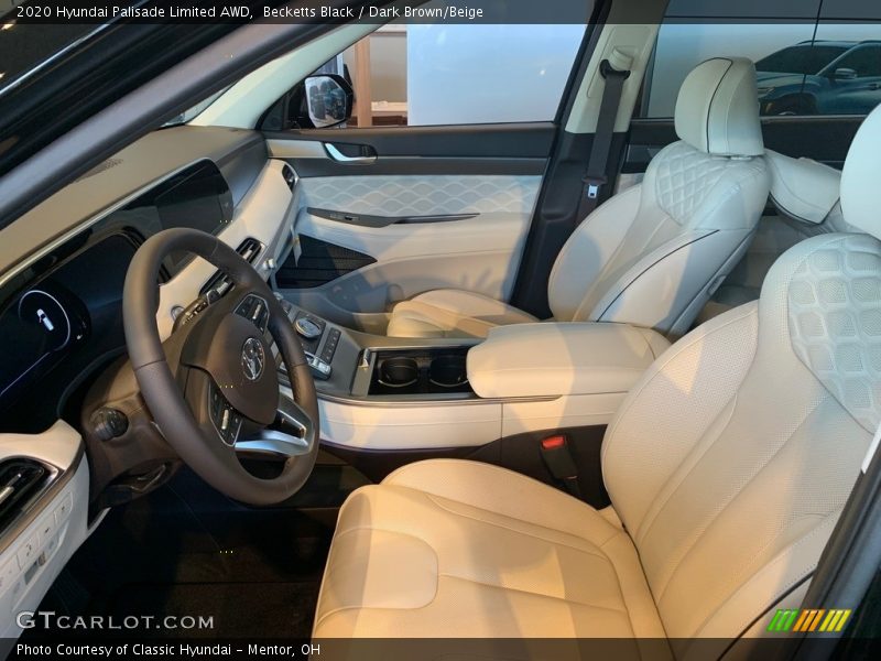 2020 Palisade Limited AWD Dark Brown/Beige Interior