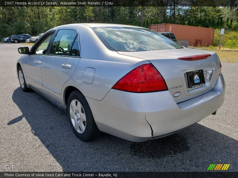 Alabaster Silver Metallic / Gray 2007 Honda Accord LX Sedan