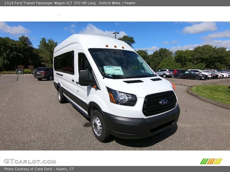 Oxford White / Pewter 2019 Ford Transit Passenger Wagon XLT 350 HR Long