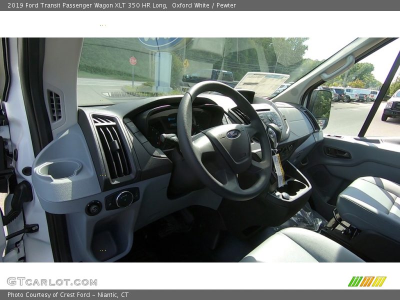 Oxford White / Pewter 2019 Ford Transit Passenger Wagon XLT 350 HR Long