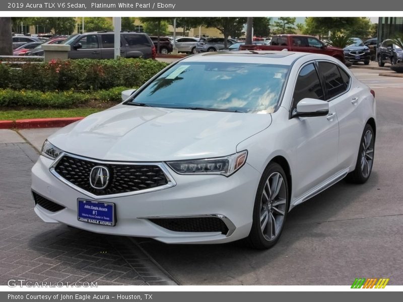 Platinum White Pearl / Ebony 2019 Acura TLX V6 Sedan