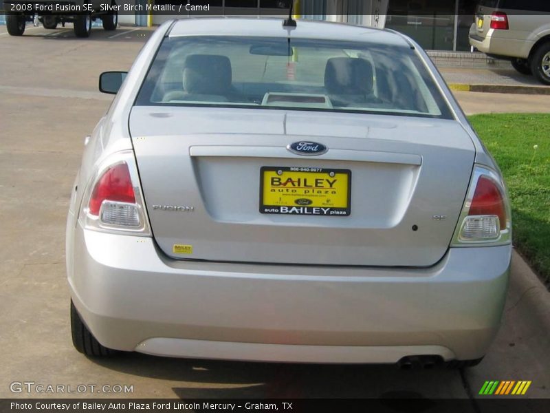 Silver Birch Metallic / Camel 2008 Ford Fusion SE