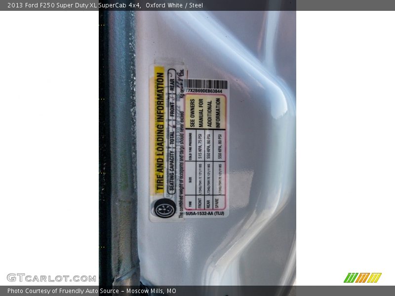 Oxford White / Steel 2013 Ford F250 Super Duty XL SuperCab 4x4