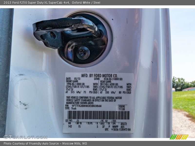 Oxford White / Steel 2013 Ford F250 Super Duty XL SuperCab 4x4