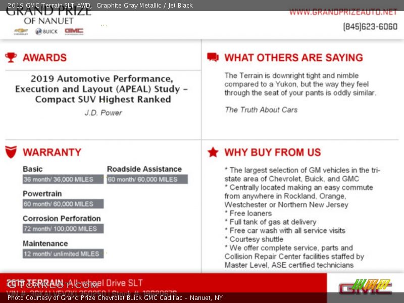 Graphite Gray Metallic / Jet Black 2019 GMC Terrain SLT AWD