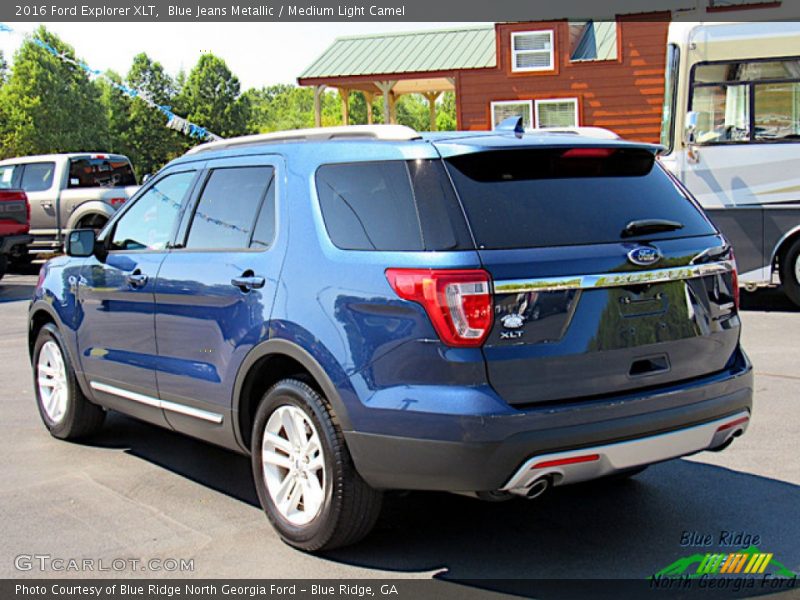Blue Jeans Metallic / Medium Light Camel 2016 Ford Explorer XLT