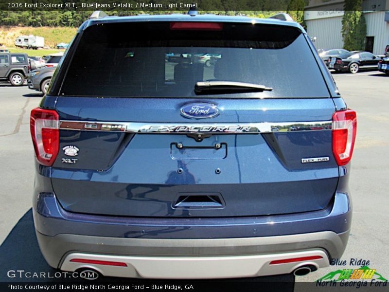 Blue Jeans Metallic / Medium Light Camel 2016 Ford Explorer XLT