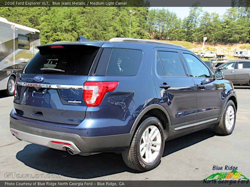 Blue Jeans Metallic / Medium Light Camel 2016 Ford Explorer XLT