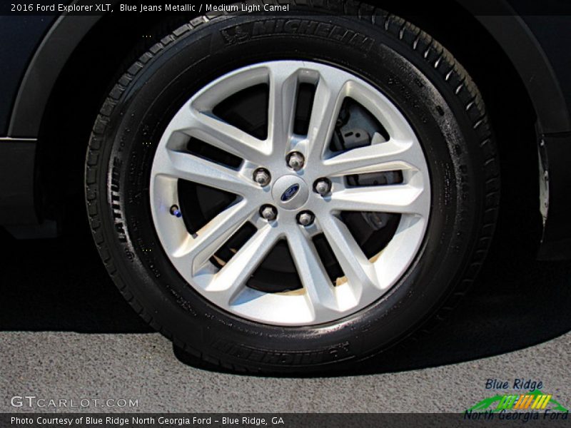 Blue Jeans Metallic / Medium Light Camel 2016 Ford Explorer XLT