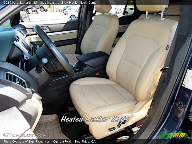 Blue Jeans Metallic / Medium Light Camel 2016 Ford Explorer XLT