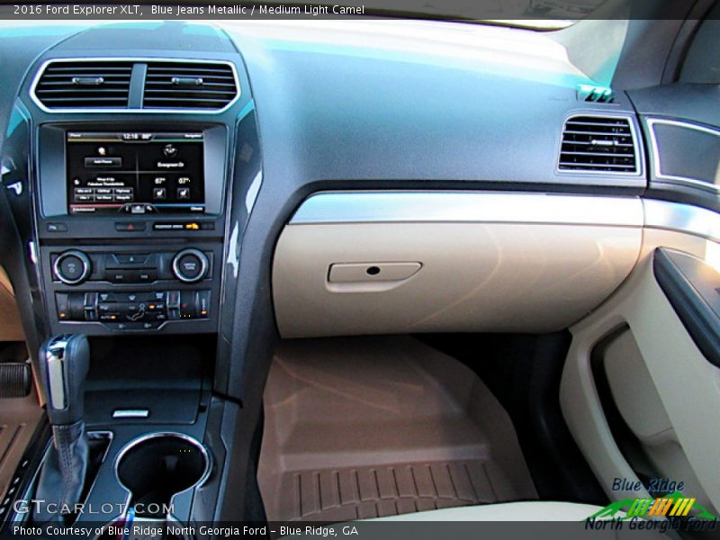 Blue Jeans Metallic / Medium Light Camel 2016 Ford Explorer XLT