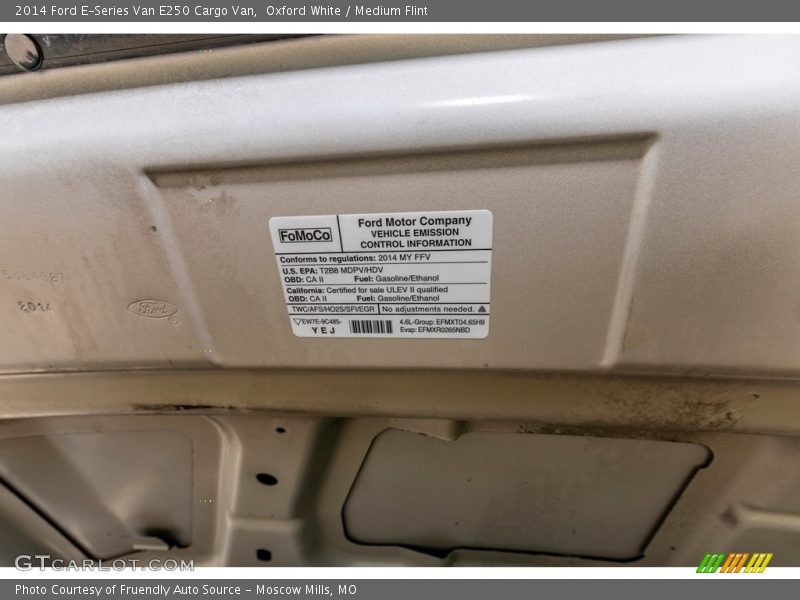 Oxford White / Medium Flint 2014 Ford E-Series Van E250 Cargo Van