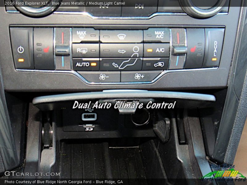 Blue Jeans Metallic / Medium Light Camel 2016 Ford Explorer XLT