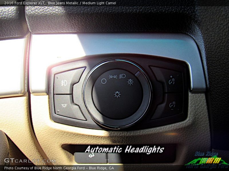 Blue Jeans Metallic / Medium Light Camel 2016 Ford Explorer XLT