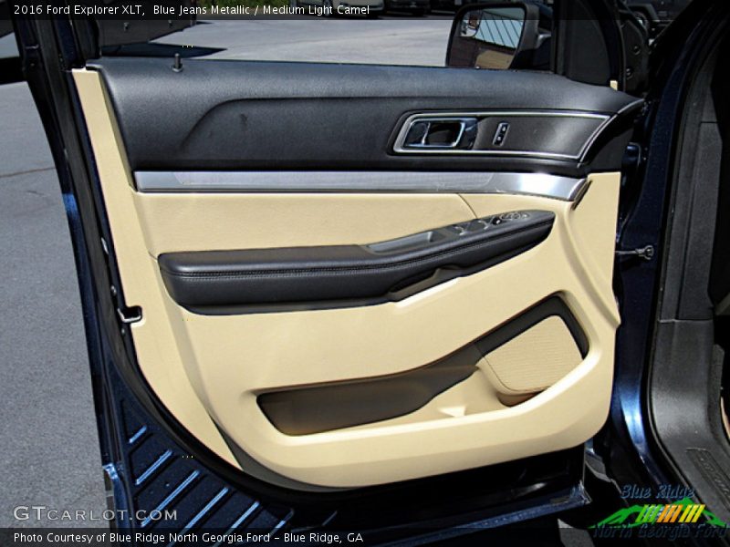 Blue Jeans Metallic / Medium Light Camel 2016 Ford Explorer XLT