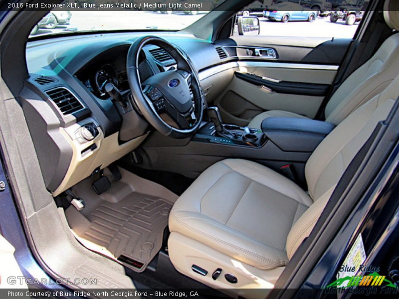 Blue Jeans Metallic / Medium Light Camel 2016 Ford Explorer XLT