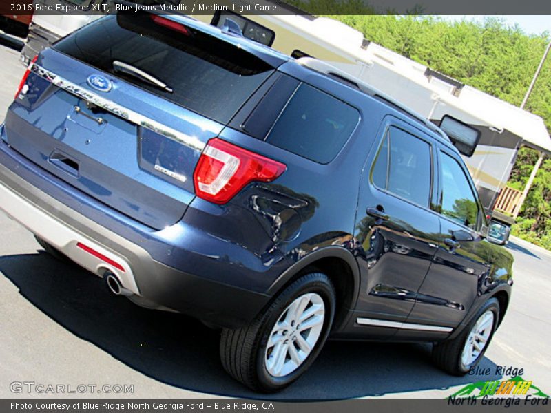 Blue Jeans Metallic / Medium Light Camel 2016 Ford Explorer XLT