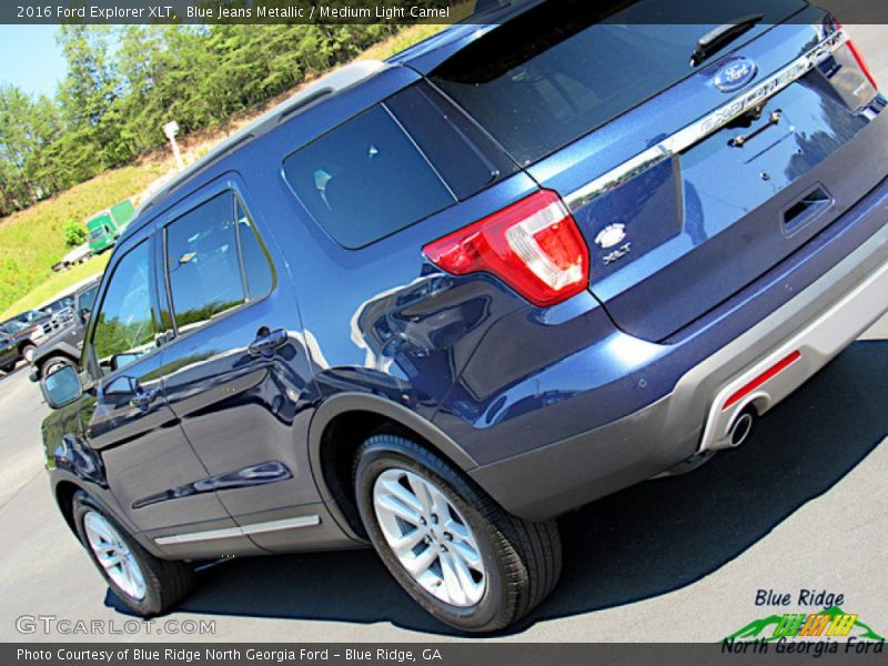 Blue Jeans Metallic / Medium Light Camel 2016 Ford Explorer XLT