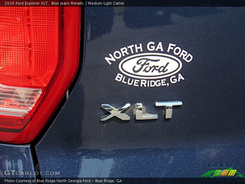 Blue Jeans Metallic / Medium Light Camel 2016 Ford Explorer XLT