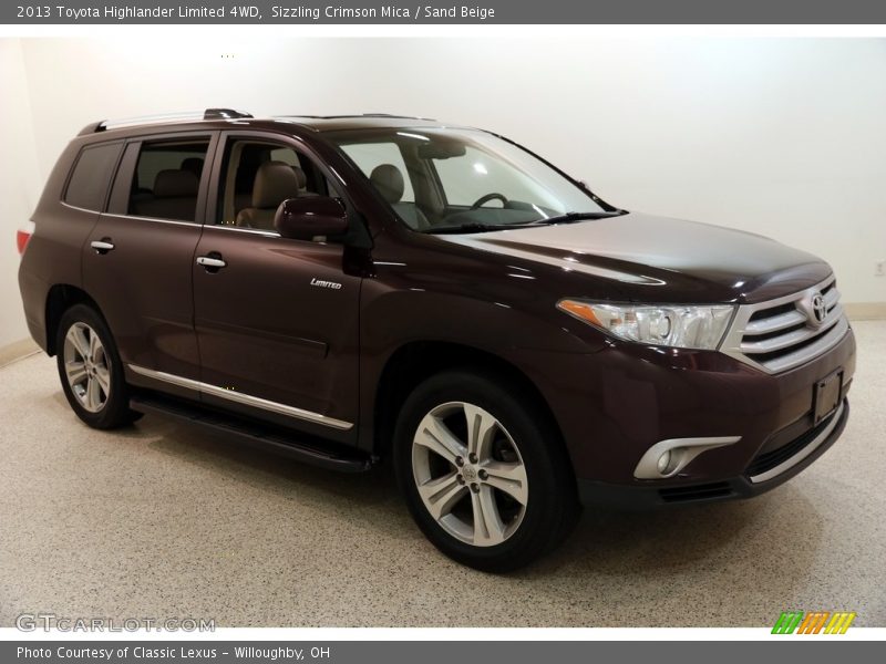 Sizzling Crimson Mica / Sand Beige 2013 Toyota Highlander Limited 4WD