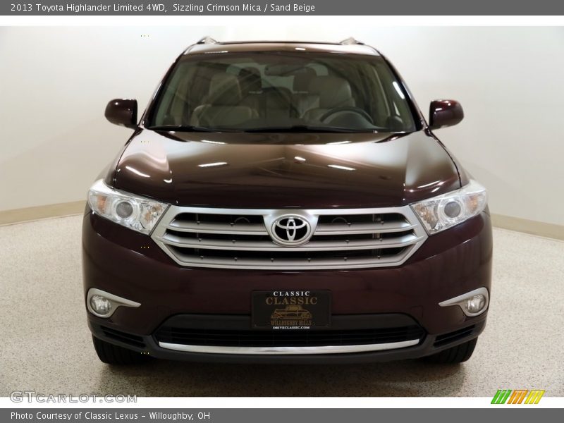 Sizzling Crimson Mica / Sand Beige 2013 Toyota Highlander Limited 4WD