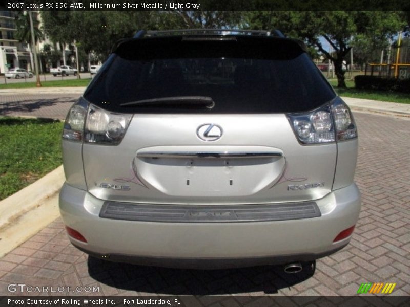 Millennium Silver Metallic / Light Gray 2007 Lexus RX 350 AWD