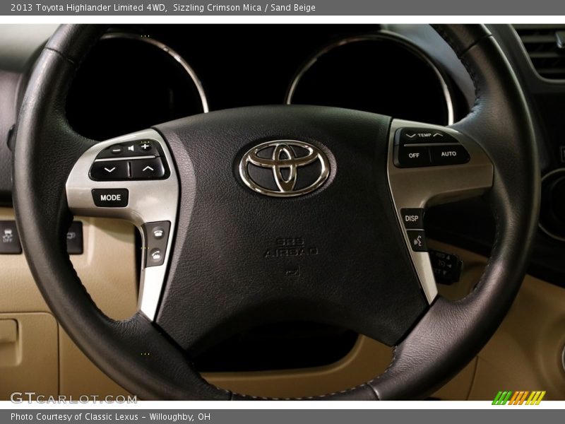 Sizzling Crimson Mica / Sand Beige 2013 Toyota Highlander Limited 4WD